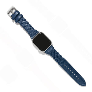 Brighton: Sutton French Blue Braided Leather Watch Band - W2042D
