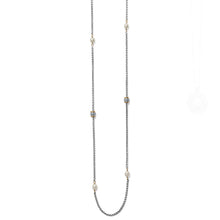 Load image into Gallery viewer, Brighton: Meridian Petite Pearl Two Tone Long Necklace

