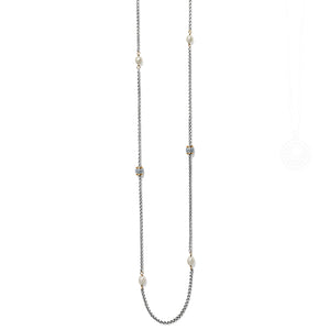Brighton: Meridian Petite Pearl Two Tone Long Necklace