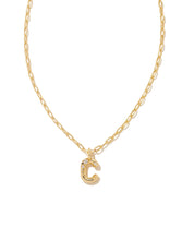 Load image into Gallery viewer, Kendra Scott: Crystal Letter Pendant Necklace in Gold
