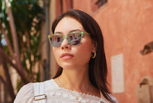 Load image into Gallery viewer, Toms: Marlowe Bottle Green Vintage Crystal Sunglasses
