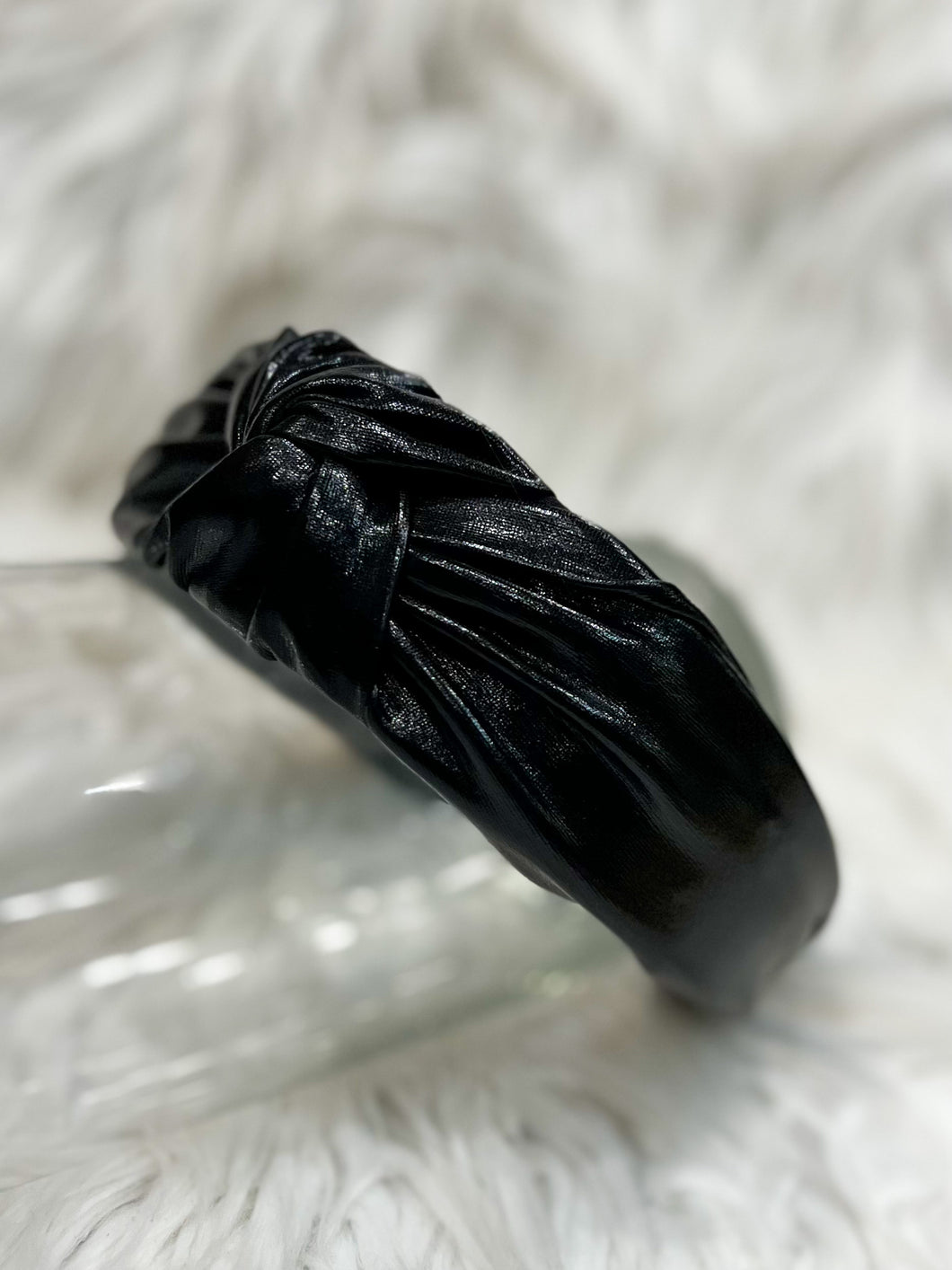 Fun & Fabulous: Black Metallic Headband