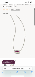 Kendra Scott: Grayson Pendant Necklace in Dichroic Glass