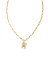 Load image into Gallery viewer, Kendra Scott: Crystal Letter Pendant Necklace in Gold
