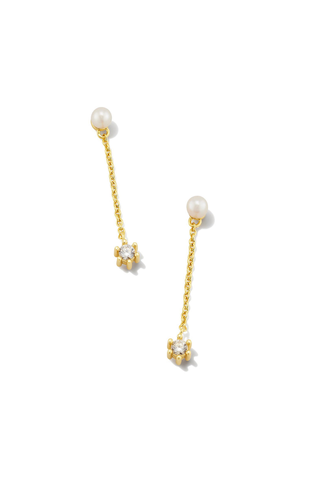Kendra Scott: Leighton Pearl Linear Earrings