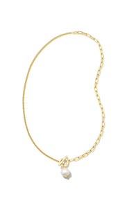 Kendra Scott: Leighton Pearl Chain Necklace in Gold