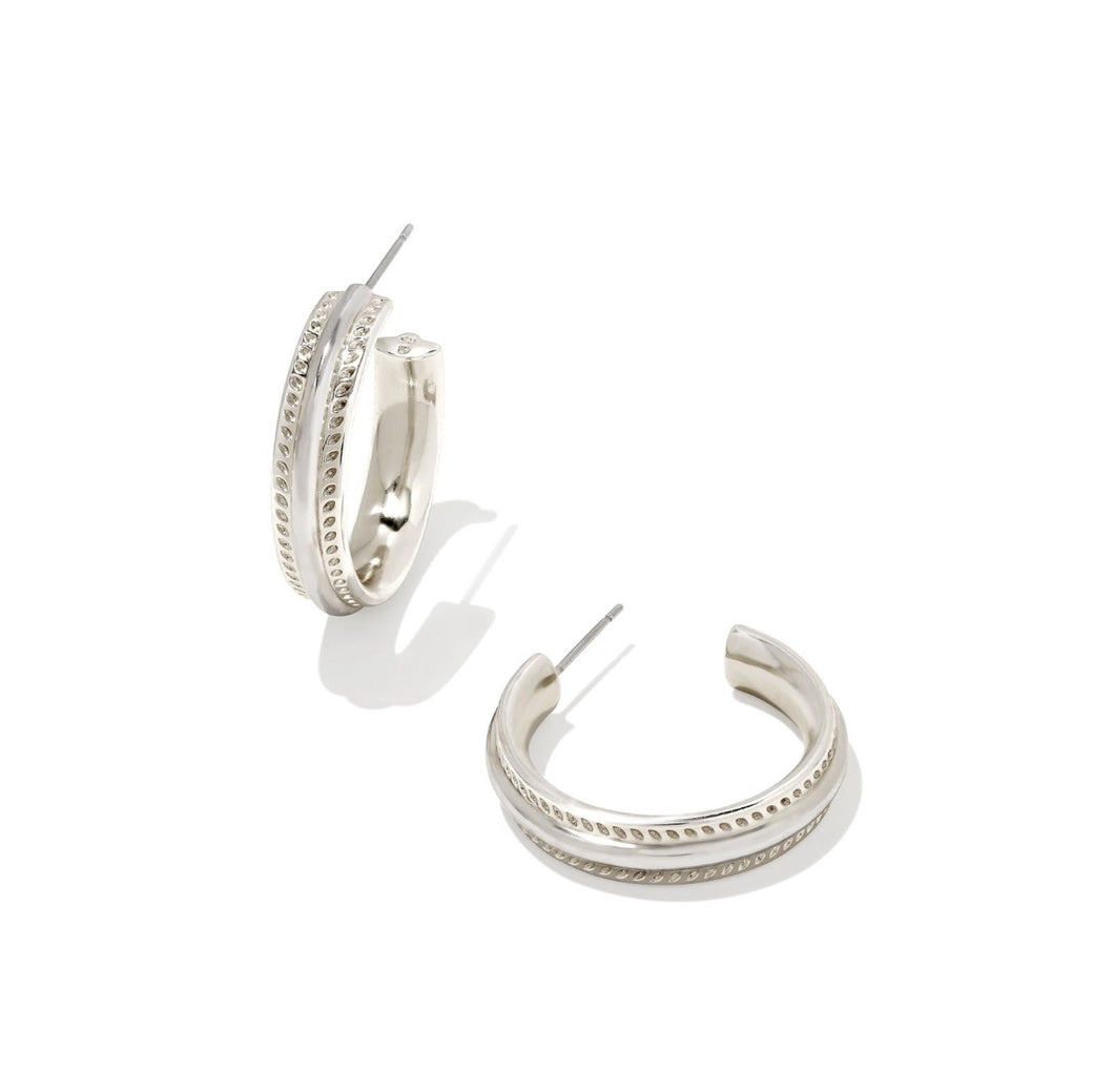 Kendra Scott: Merritt Hoop Earrings in Silver