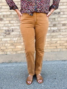 French Dressing Jeans: Suzanne Straight Leg Euro Twill Jean in Chipmunk