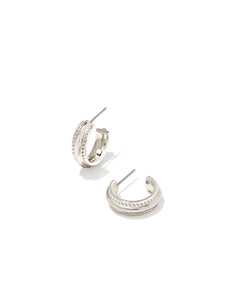 Kendra Scott: Merritt Huggie Earrings in Silver