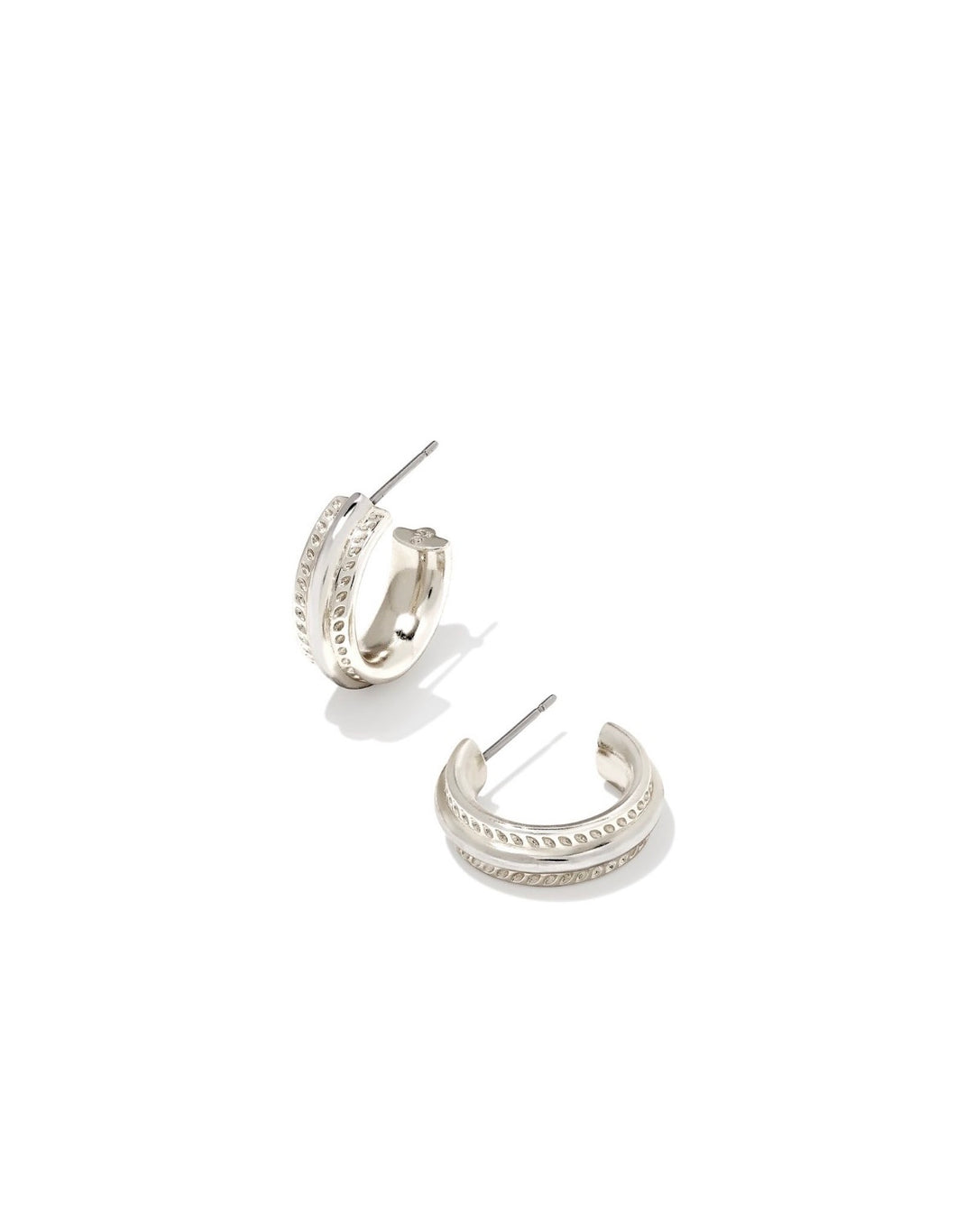 Kendra Scott: Merritt Huggie Earrings in Silver