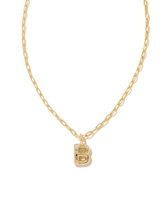 Kendra Scott: Crystal Letter Pendant Necklace in Gold