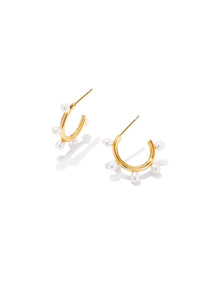 Kendra Scott: Leighton Pearl Huggie Hoop Earrings