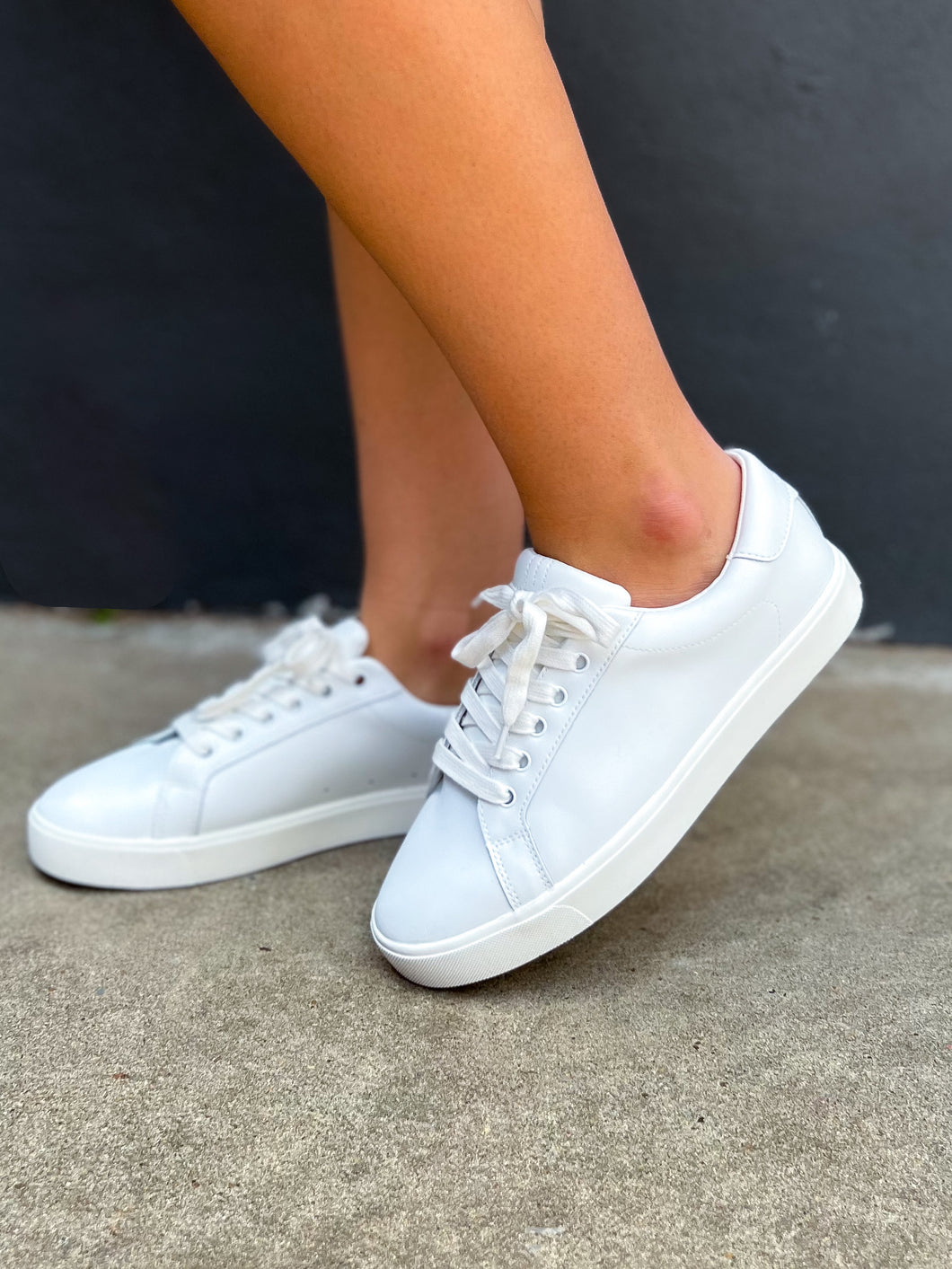 Sam Edelman: Ethyl White Lace Up Sneaker