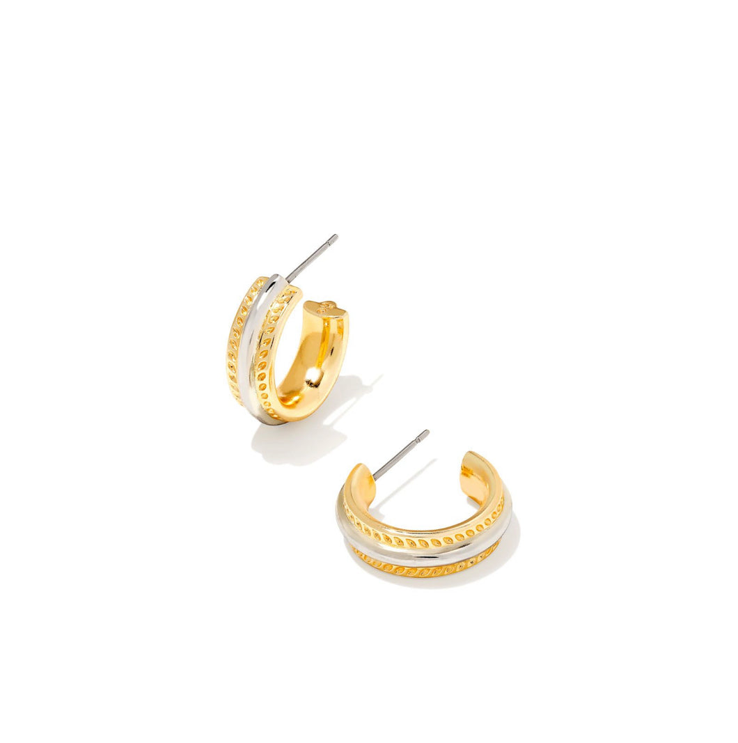 Kendra Scott: Merritt Huggie Earrings in Mixed Metal