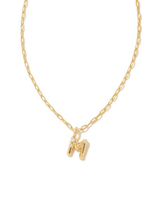 Kendra Scott: Crystal Letter Pendant Necklace in Gold