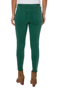 Liverpool: Abby Ankle Skinny with Fray Hem in Serpentine