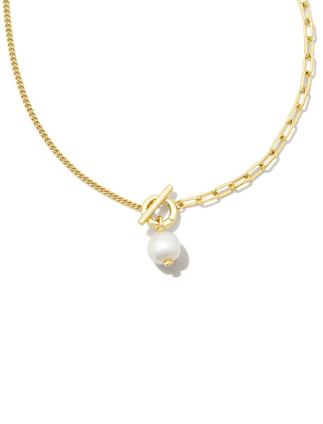 Kendra Scott: Leighton Pearl Chain Necklace in Gold