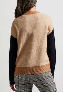 Tribal: Long Sleeve Colorblock Sweater Cardigan in Nomad
