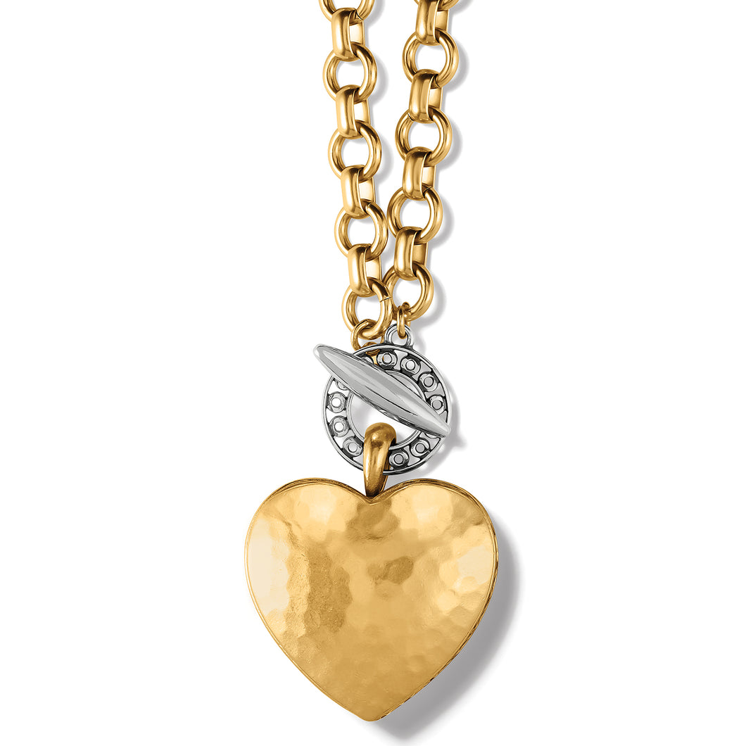 Brighton: Inner Circle Heart Toggle Gold Necklace