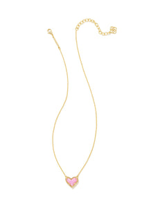 Kendra Scott: Ari Heart Gold Bubblegum Necklace