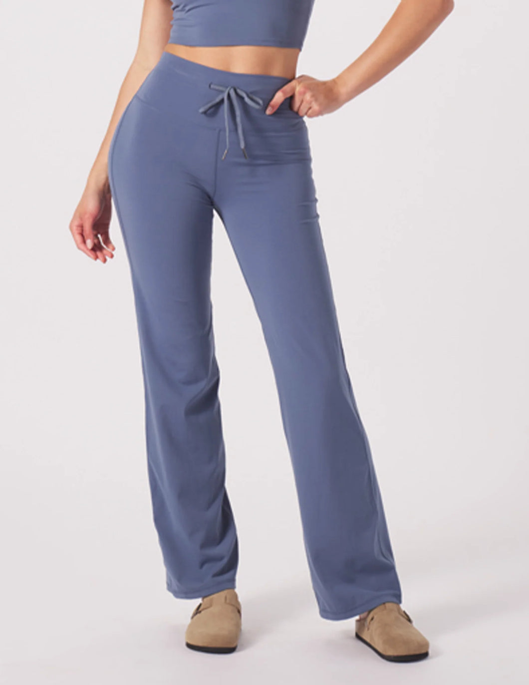 Glyder: Sultry Straight Leg Pants in Washed Blue