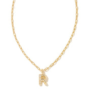 Load image into Gallery viewer, Kendra Scott: Crystal Letter Pendant Necklace in Gold
