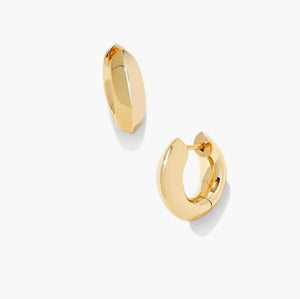 Kendra Scott: Mikki Metal Huggie Earrings in Gold