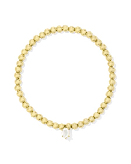 Kendra Scott: Cailin Stretch Bracelet in Gold Ivory Mother Of Pearl