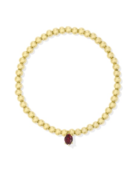 Kendra Scott: Cailin Stretch Bracelet in Gold Red Crystal