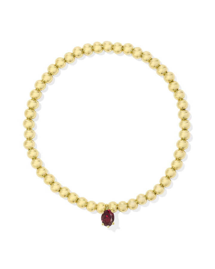 Kendra Scott: Cailin Stretch Bracelet in Gold Red Crystal