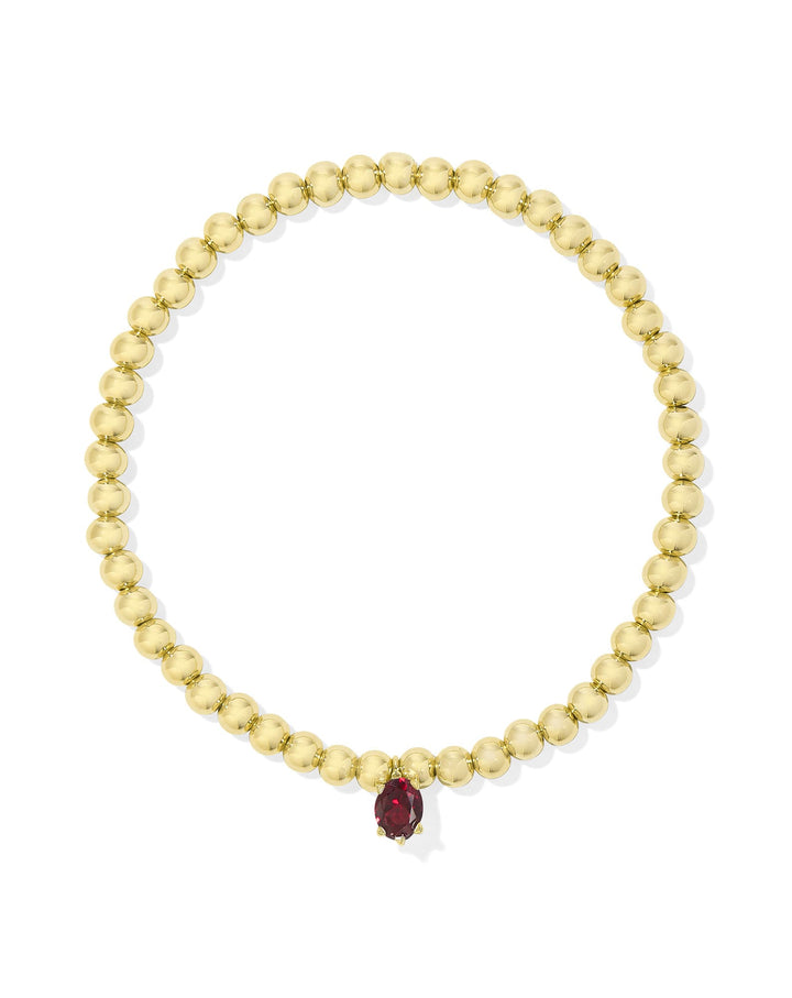Kendra Scott: Cailin Stretch Bracelet in Gold Red Crystal