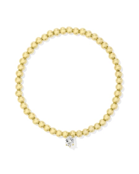 Kendra Scott: Cailin Stretch Bracelet in Gold White Crystal