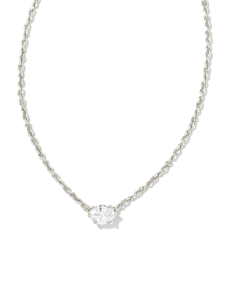Kendra Scott: Cailin Birthstone Silver Pendant Necklace - The Vogue Boutique