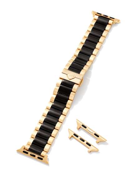 Kendra Scott: Dira 3 Link Watch Band in Gold-black Tone