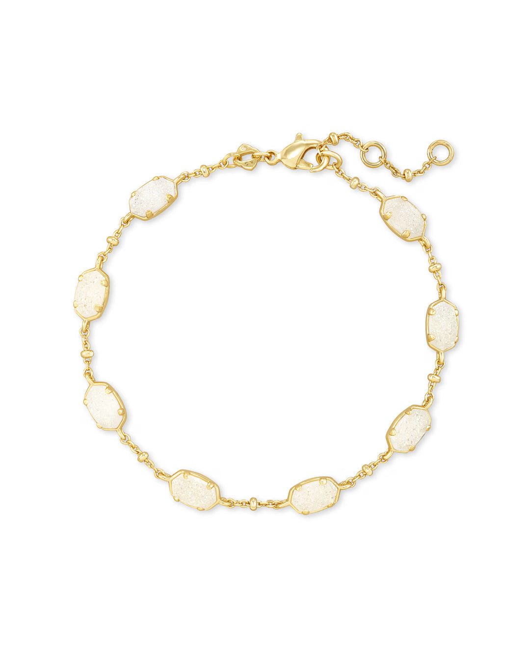 Kendra Scott: Emilie Gold Link Chain Bracelet In Iridescent Drusy - The Vogue Boutique