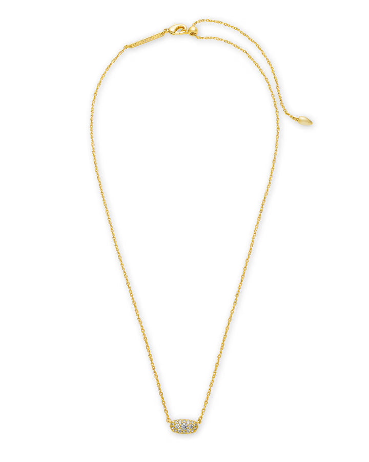 Kendra Scott: Grayson Gold Crystal Pendant Necklace - The Vogue Boutique