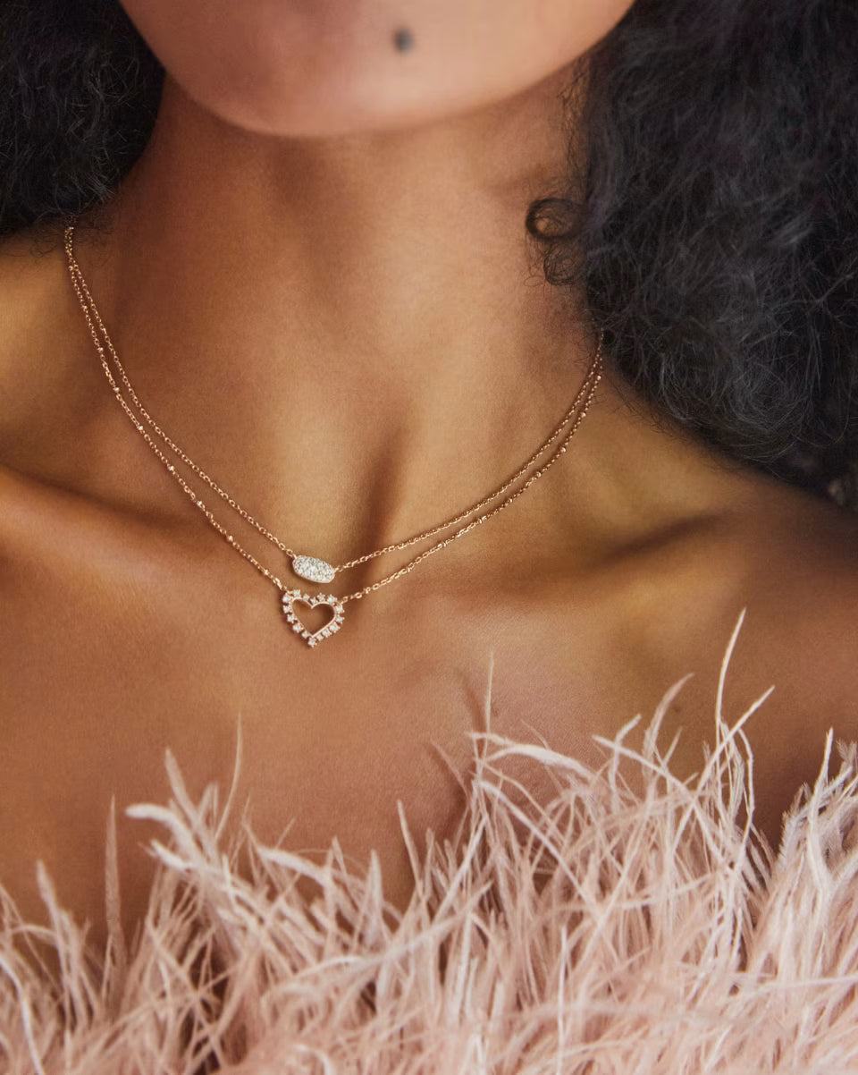 Kendra Scott: Grayson Gold Crystal Pendant Necklace - The Vogue Boutique