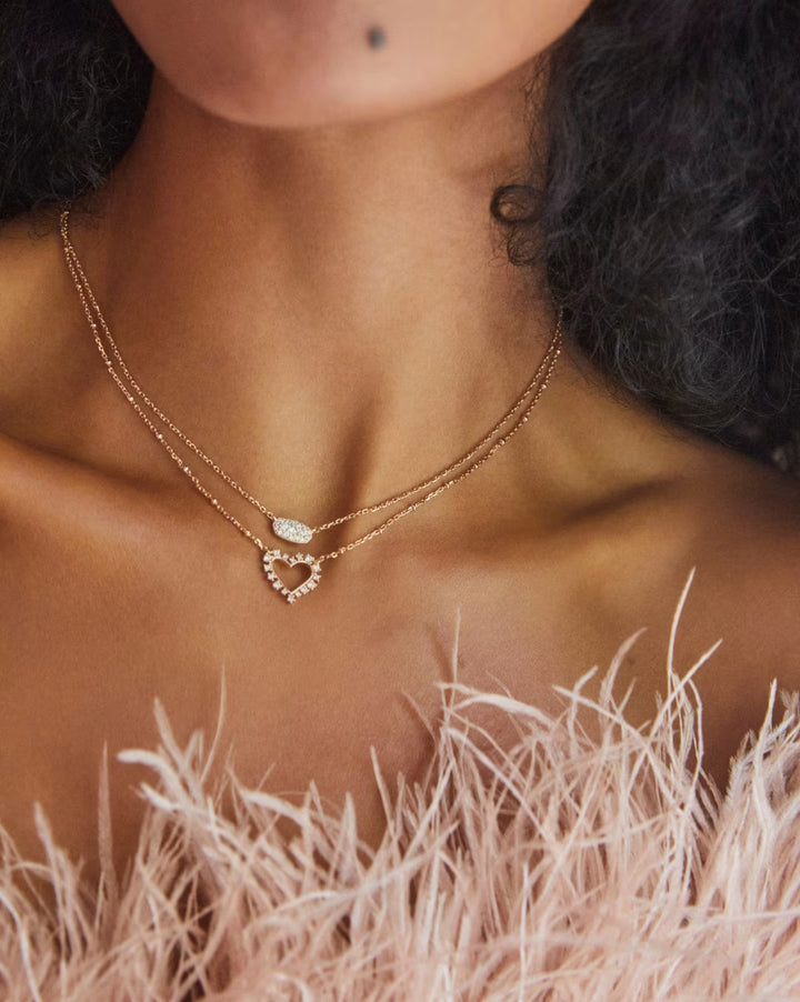 Kendra Scott: Grayson Gold Crystal Pendant Necklace - The Vogue Boutique