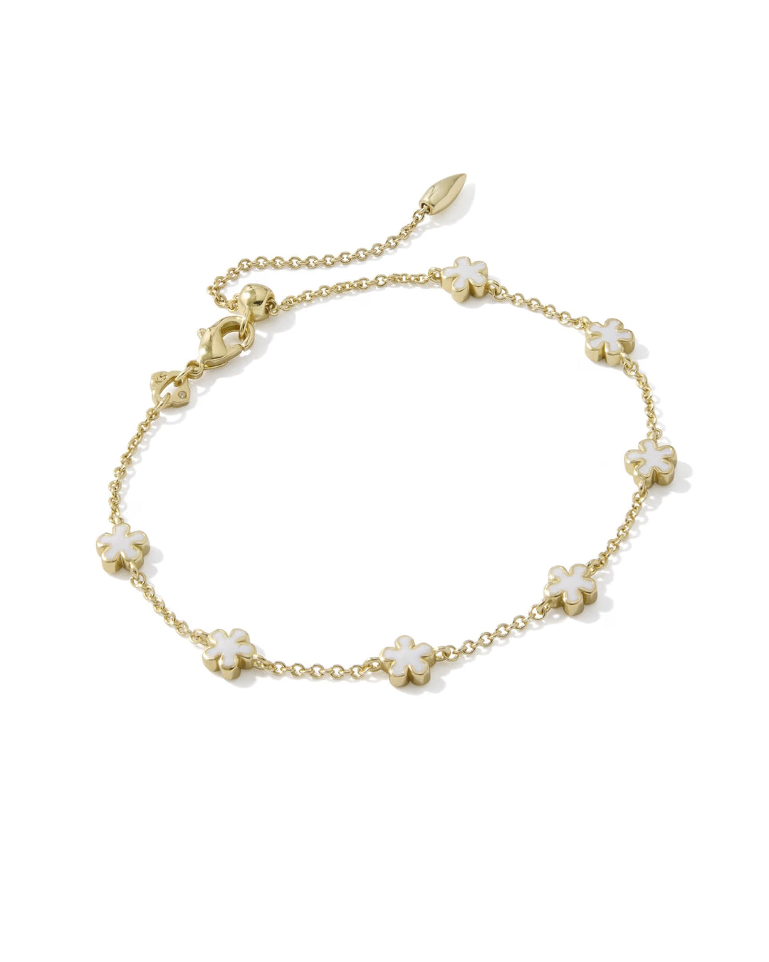 Kendra Scott: Jane Delicate Chain Bracelet in Gold White Enamel