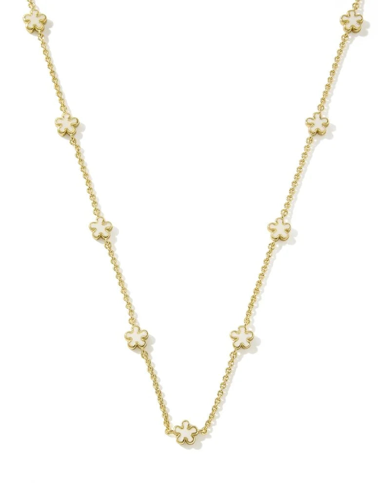 Kendra Scott: Jane Strand Necklace in Gold White Enamel