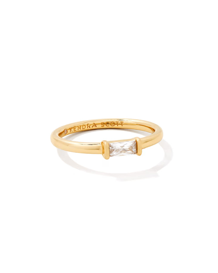 Kendra Scott: Juliette Gold Band Ring in White Gold