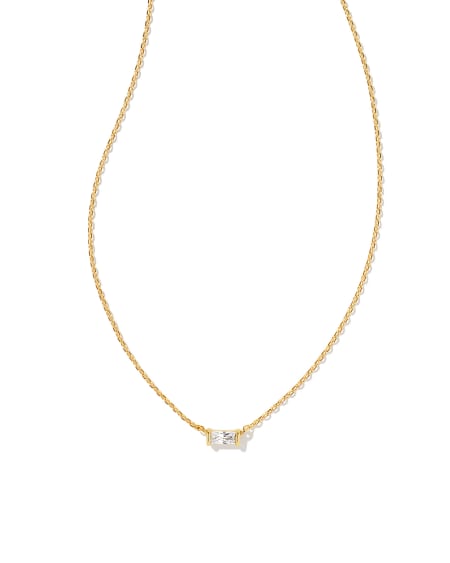 Kendra Scott: Juliette Pendant Necklace in Gold White Crystal