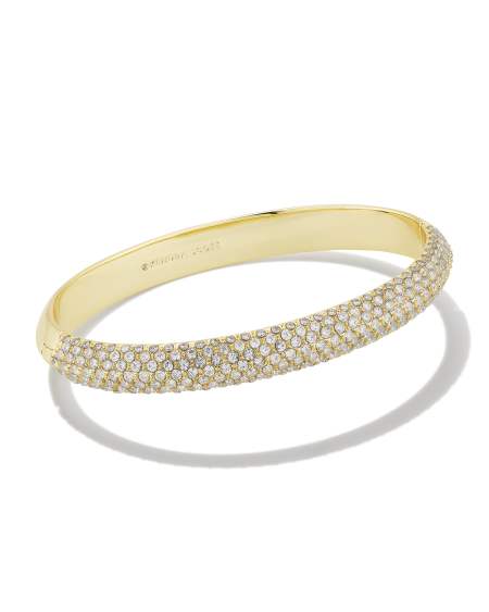Kendra Scott: Mikki Pave Bangle Bracelet in Gold White Cz