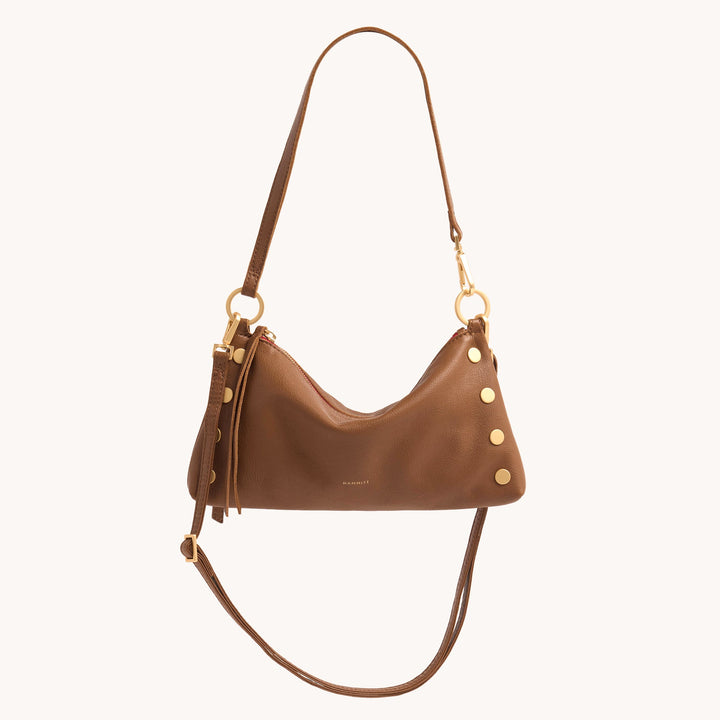 Hammitt: Kyle Handbag in Mahogany Pebble/Brushed Gold