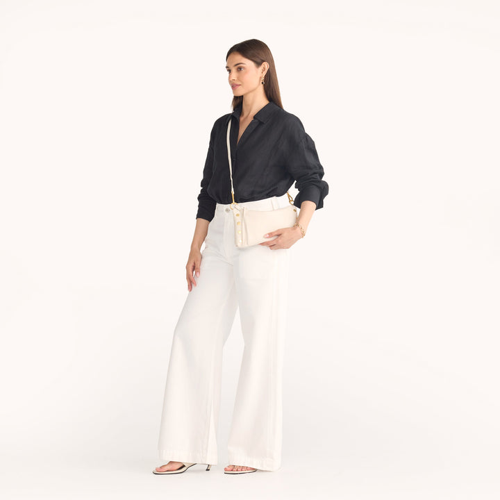 Hammitt: Kyle Handbag in Calla Lily White/Brushed Gold