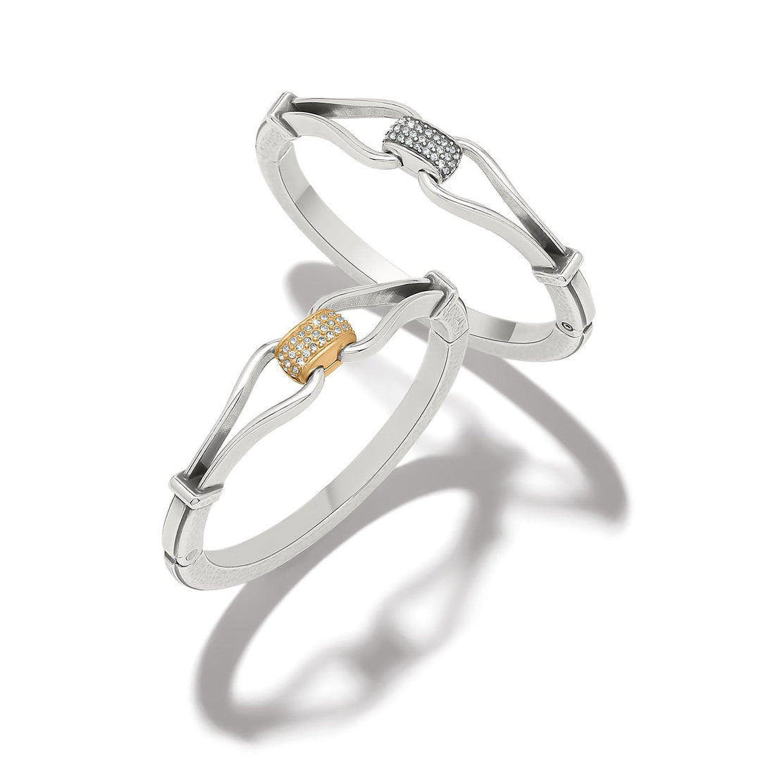 Brighton: Meridian Classic Two-Tone Hinged Bangle (JF0416)