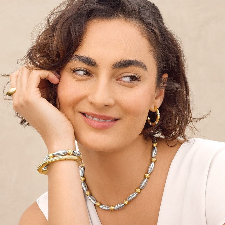 Brighton: Meridian Orbit Bead Two-Tone Necklace (JM0153)
