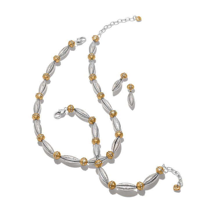Brighton: Meridian Orbit Bead Two-Tone Bracelet (JF0413)