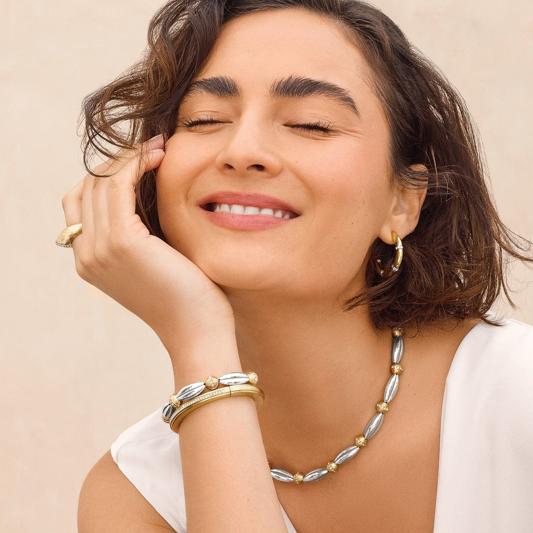 Brighton: Meridian Orbit Bead Two-Tone Bracelet (JF0413)