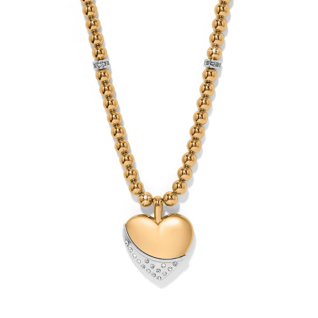 Brighton: Meridian Pet Wave Heart Necklace in Gold